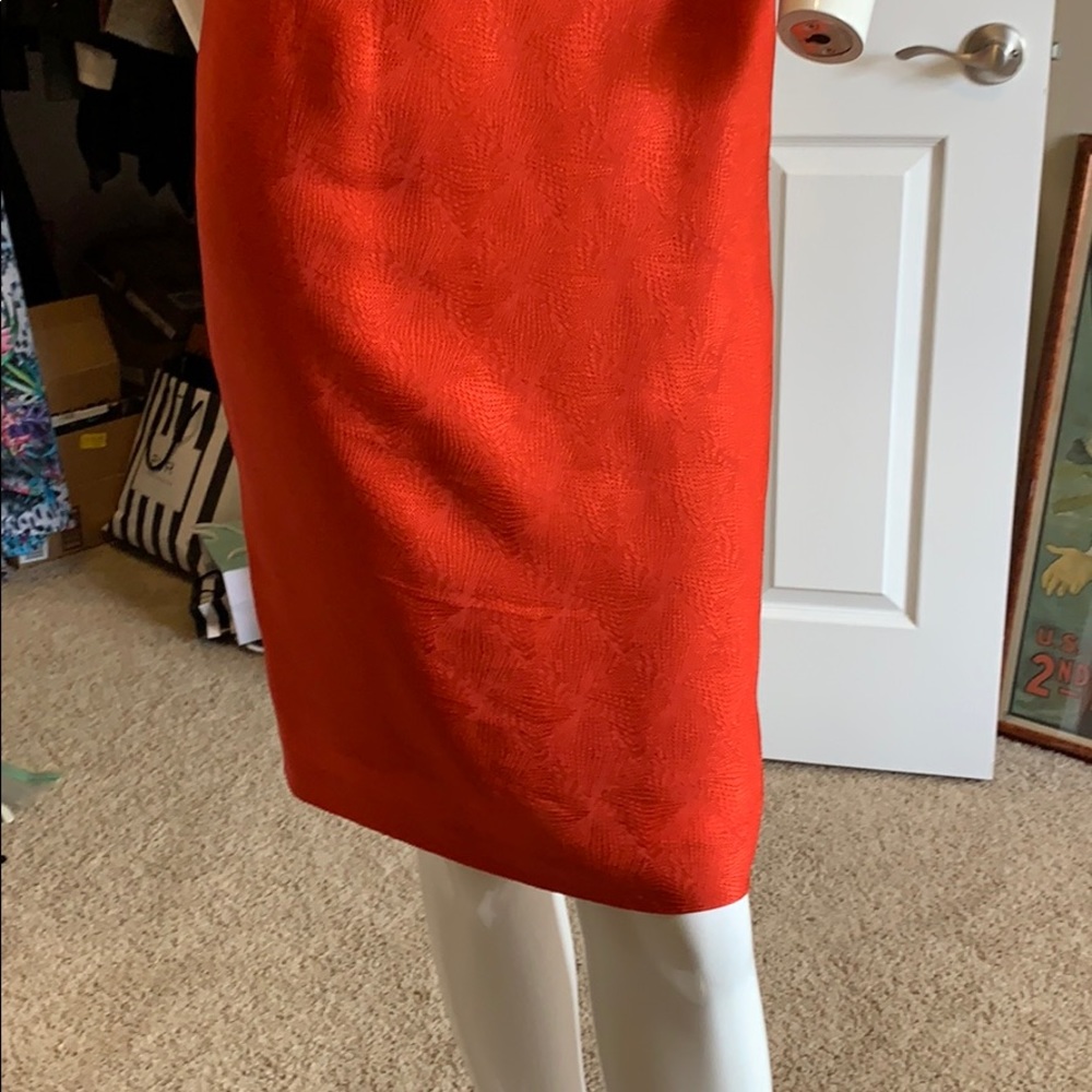 HUGO Hugo BOSS Textured Fabric Round Neck Cinched Waist Pencil Dress NWOT 6 - Picture 6 of 15
